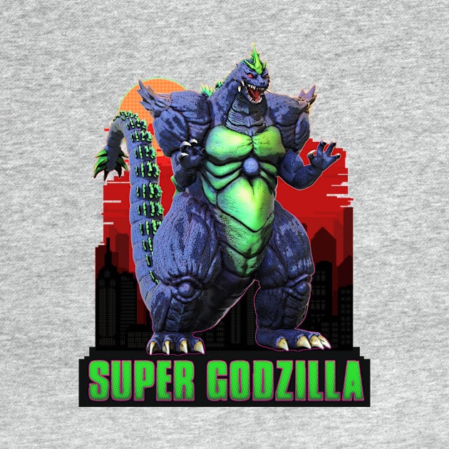 Retro Super Godzilla by Digiwip